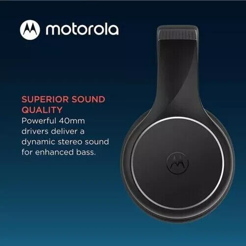 Motorola Bluetooth Wireless Over-Ear Headphones Moto XT220 black