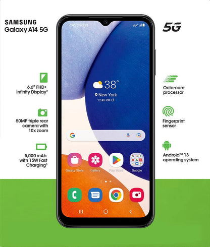 Samsung A14 5G - (Black)-64 GB -Cricket Wireless